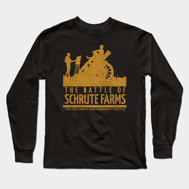 The Battle Of Schrute Farms Long Sleeve T-Shirt by Bigfinz